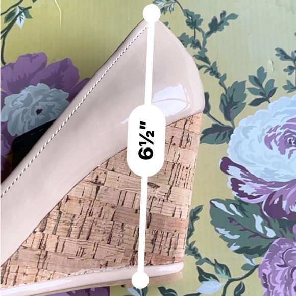 Heels peep toe wedge platform nude heels NWT attention size 10 - Picture 11 of 13